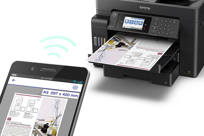 Impresora Multifuncional de tinta Epson EcoTank L15150, imprime/escanea/copia/Fax/Wi-Fi/USB/Ethernet - Imagen 5