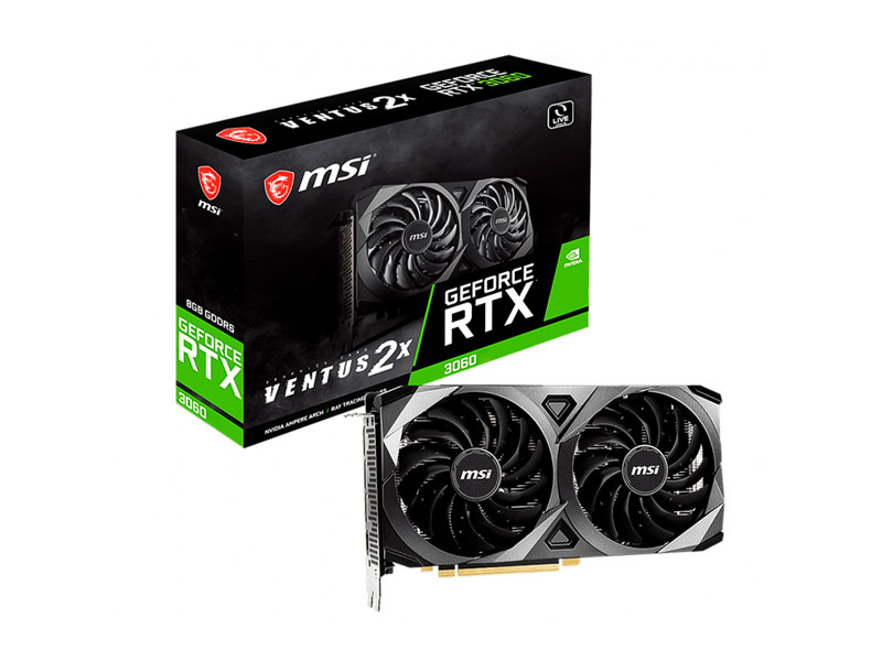 Tarjeta de video MSI GeForce RTX 3060 VENTUS 2X 12G OC, 12GB GDDR6, PCI-Express Gen 4.0