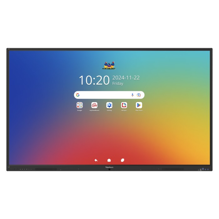 Monitor Interactivo ViewSonic IFP7535, 75" 4K 16:9 pantalla interactiva Android EDLA ViewBoard con USB-C integrado