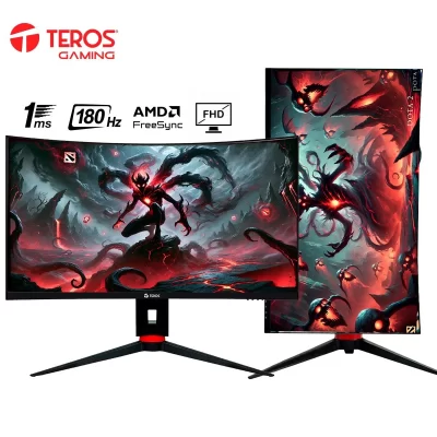 Monitor Curvo Gaming TEROS TE‑2766G 27″ FHD 180 Hz 1 ms